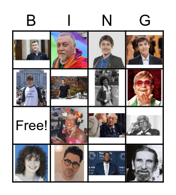 PRIDE PEOPLE BINGO Card