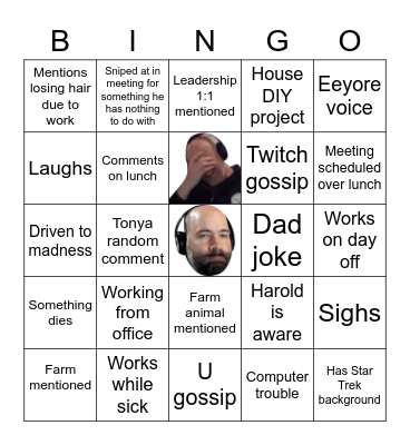 Clay-ingo Bingo Card