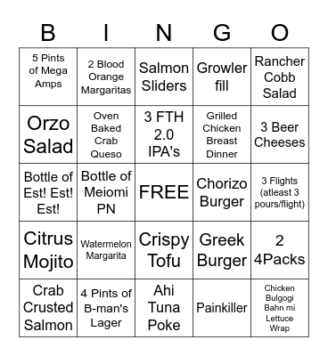 LEB Bingo Card