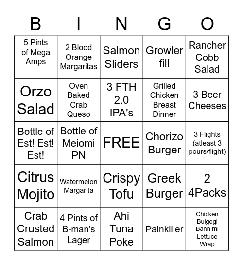 LEB Bingo Card