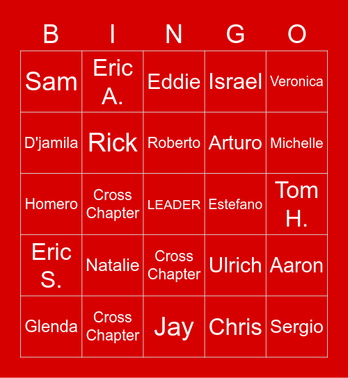 HIGH NOON 1-2-1 Bingo Card