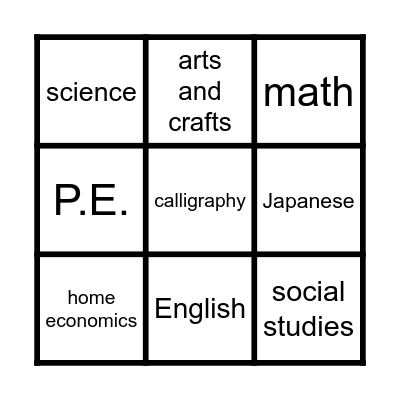 Days of the Week Bingo Card