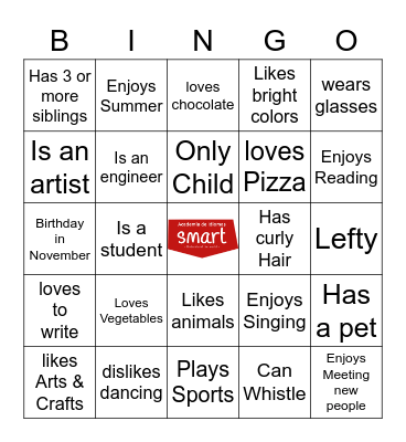 Getting to Know Bingo Card