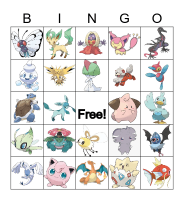Marnstar Pokemon Bingo Card Bingo Card