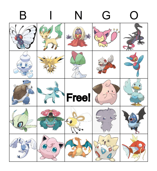 Marnstar Pokemon Bingo Card Bingo Card