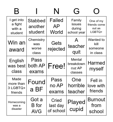 ECHS Bingo Card