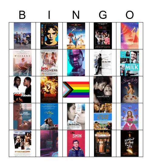 LGBTQ+ Movies! Bingo Card