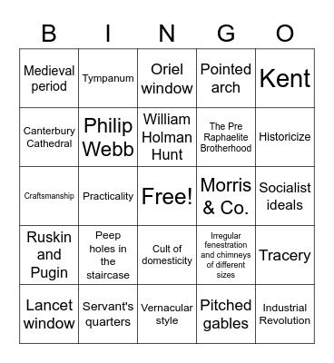 The Red House Bingo Card