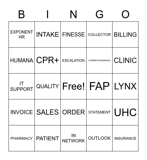 AIS Bingo Card
