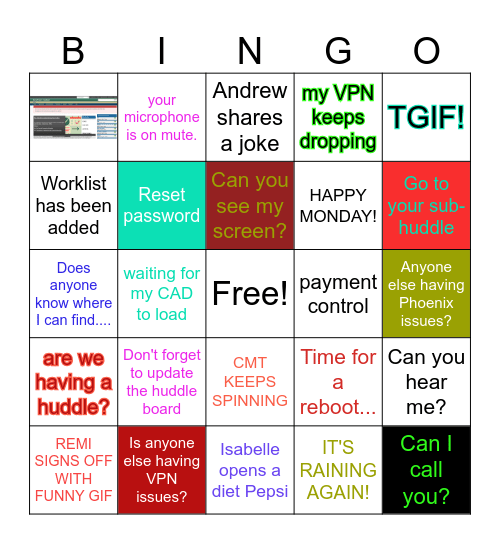 Compensation BINGO Card