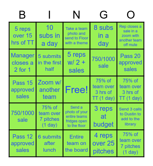 CROSSFIRE BINGO GAME Bingo Card
