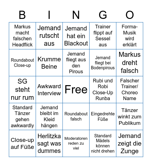 Staats 2022 Bingo Card