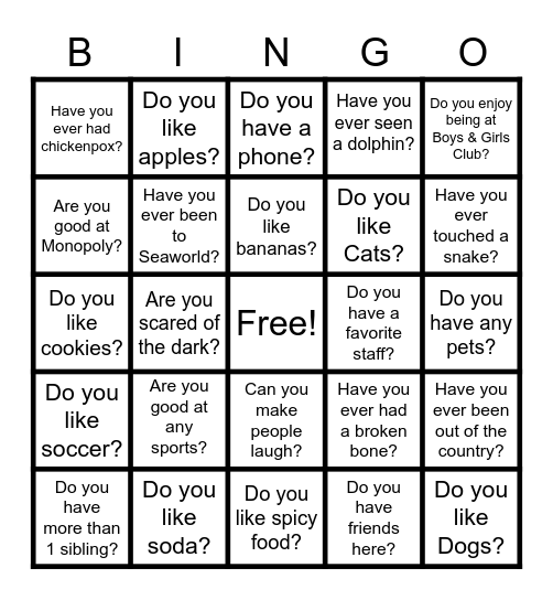 Talking Bingo Card