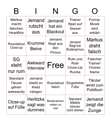 Staats 2022 Bingo Card