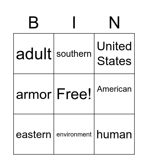 BINGO Card