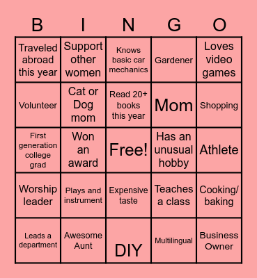 Refine31 Bingo Card