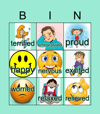 feelings Bingo Card