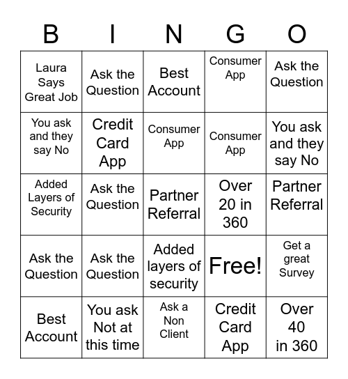 BBQ Bingo Card