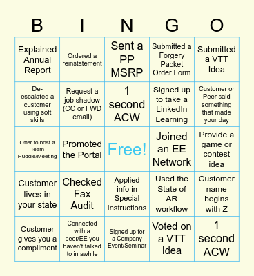 BOSS BINGO! Bingo Card