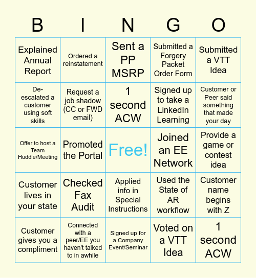 BOSS BINGO! Bingo Card