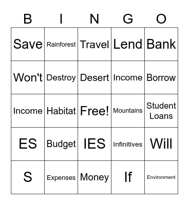 Chapter 12 Bingo Card