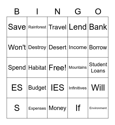 Chapter 12 Bingo Card