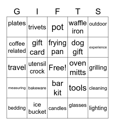 Brianna's shower Bingo Card