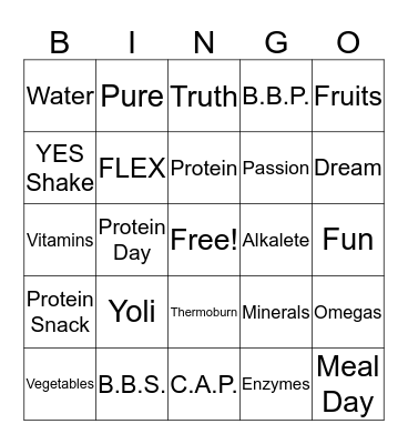 Yoli Bingo! Bingo Card