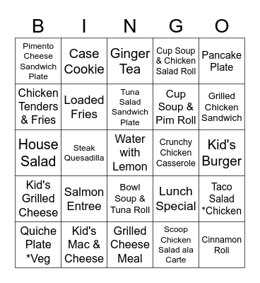 Server Bingo Card