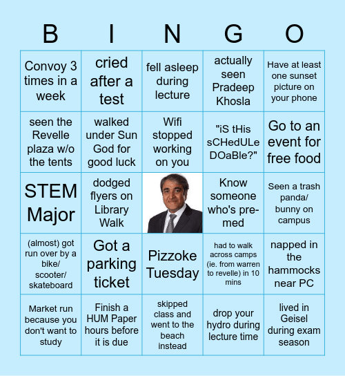 UCSD Bingo Card