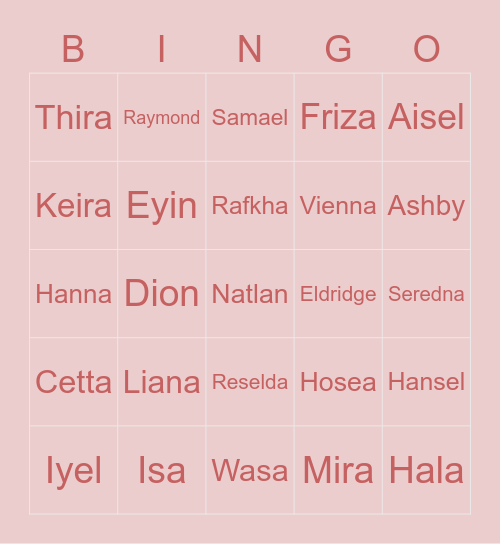 Lili s Bingo Card