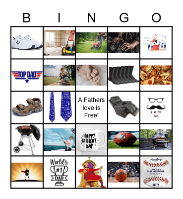 Happy Father's Day Bingo Card