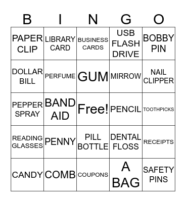 Moles Purse  Bingo Card