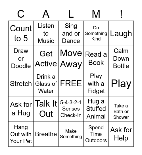 MINDFULNESS BINGO Card