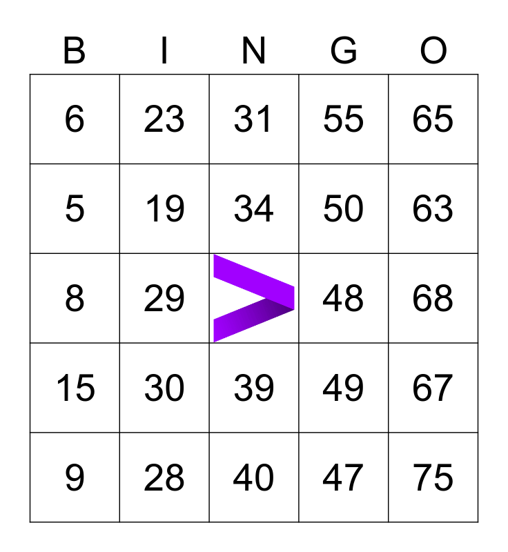 Number Bingo 175 Bingo Card