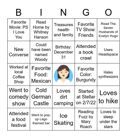 All About Morgan Bingo Card