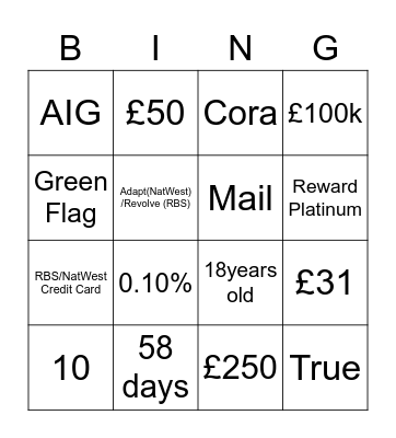 Bingo Card
