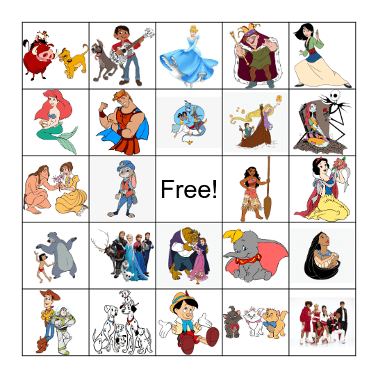 Disney Bingo Card