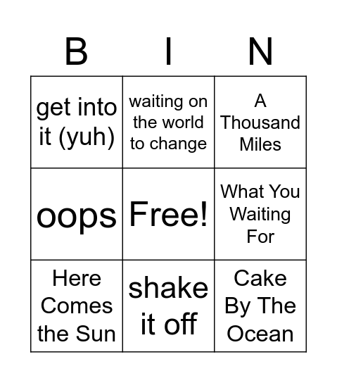 Mental health Conference Bingo Card