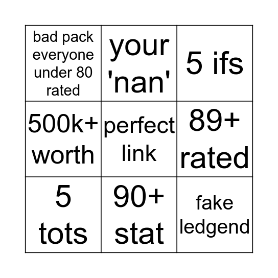 futwiz grid Bingo Card