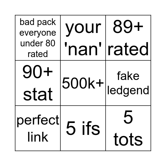 futwiz grid Bingo Card