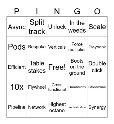 H2 2022 Pingo Bingo Card