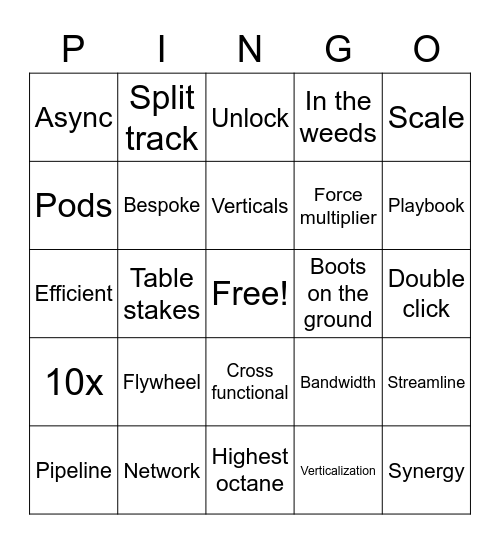 H2 2022 Pingo Bingo Card