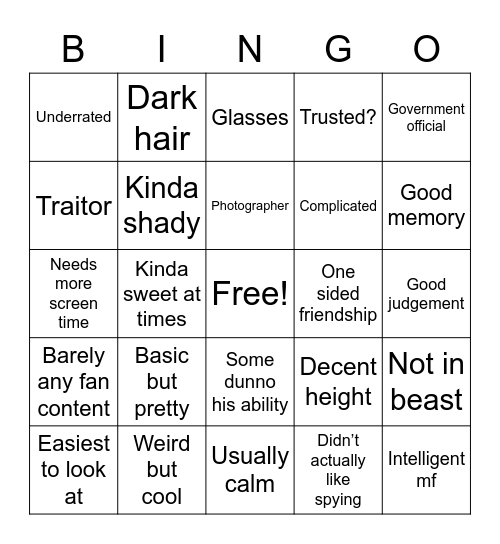 Bingo Card