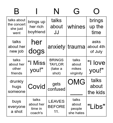 ANGELA Bingo Card