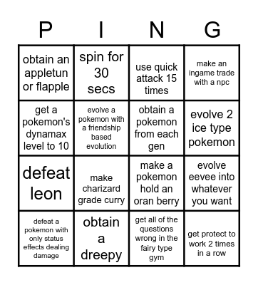 swsh lockout bingo Card