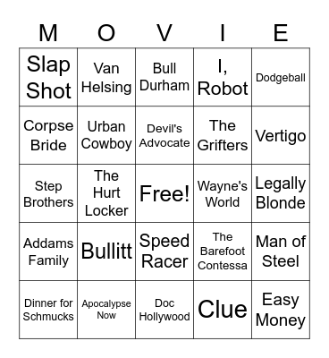 Movies_06182022 Bingo Card