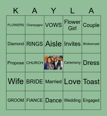 Bridal Shower Bingo Card