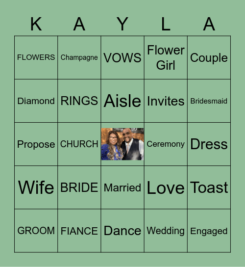Bridal Shower Bingo Card