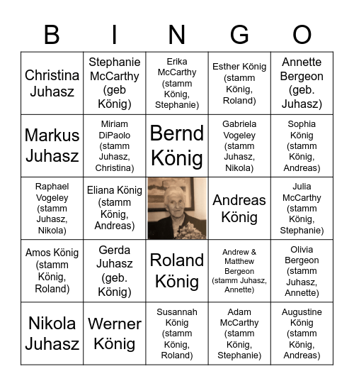 Tante Beta's Nachwuchs Bingo Card